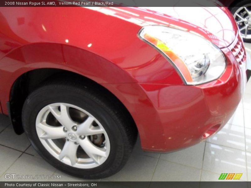 Venom Red Pearl / Black/Red 2008 Nissan Rogue SL AWD