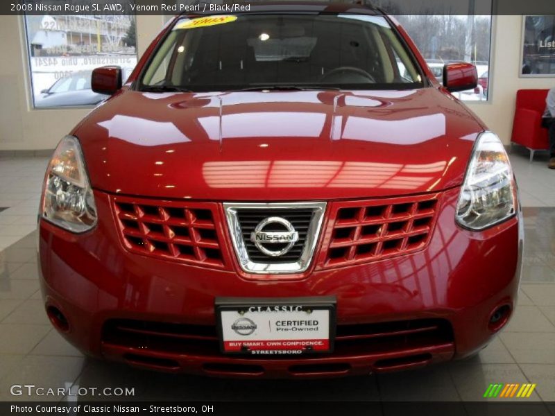 Venom Red Pearl / Black/Red 2008 Nissan Rogue SL AWD