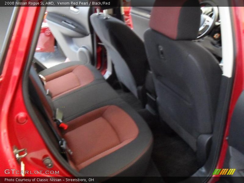 Venom Red Pearl / Black/Red 2008 Nissan Rogue SL AWD