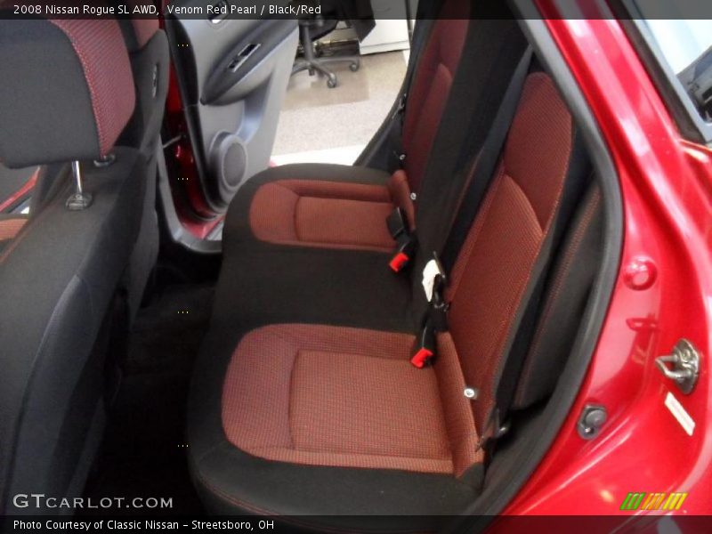 Venom Red Pearl / Black/Red 2008 Nissan Rogue SL AWD