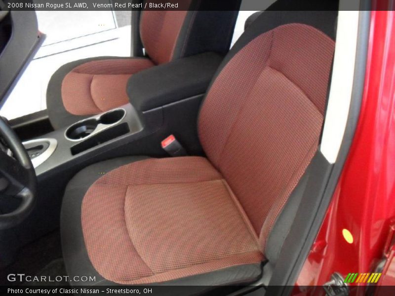 Venom Red Pearl / Black/Red 2008 Nissan Rogue SL AWD
