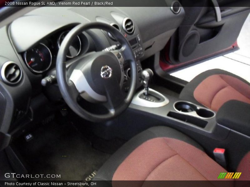 Venom Red Pearl / Black/Red 2008 Nissan Rogue SL AWD