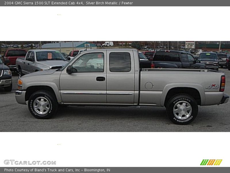 Silver Birch Metallic / Pewter 2004 GMC Sierra 1500 SLT Extended Cab 4x4