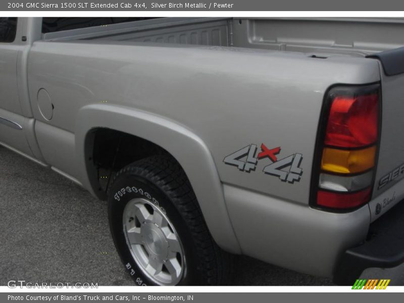 Silver Birch Metallic / Pewter 2004 GMC Sierra 1500 SLT Extended Cab 4x4
