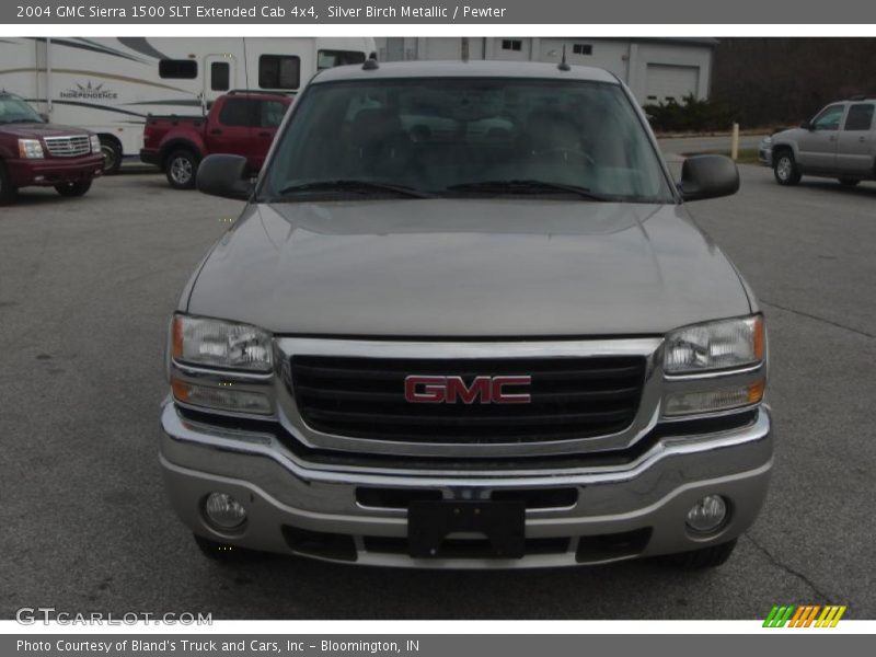 Silver Birch Metallic / Pewter 2004 GMC Sierra 1500 SLT Extended Cab 4x4