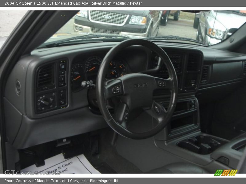 Silver Birch Metallic / Pewter 2004 GMC Sierra 1500 SLT Extended Cab 4x4