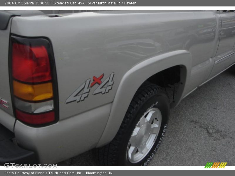 Silver Birch Metallic / Pewter 2004 GMC Sierra 1500 SLT Extended Cab 4x4