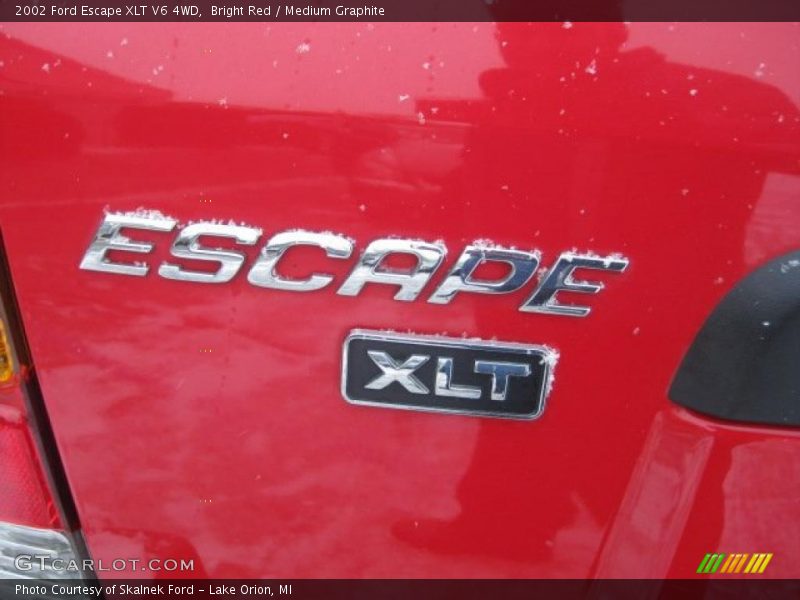 Bright Red / Medium Graphite 2002 Ford Escape XLT V6 4WD