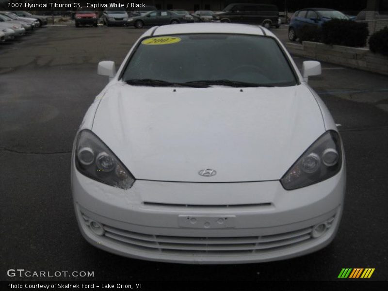Captiva White / Black 2007 Hyundai Tiburon GS