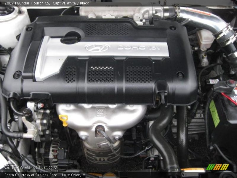 Captiva White / Black 2007 Hyundai Tiburon GS