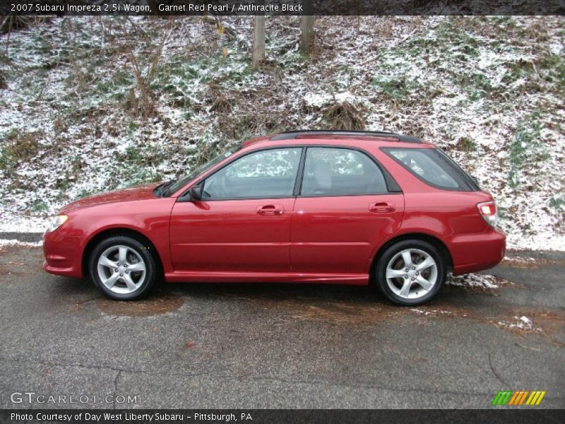 Garnet Red Pearl / Anthracite Black 2007 Subaru Impreza 2.5i Wagon
