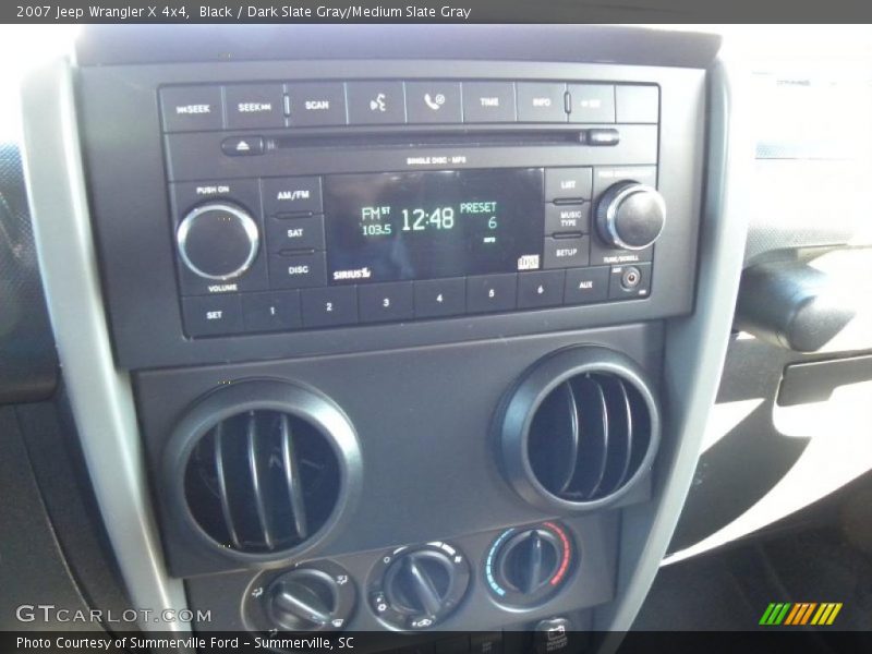 Black / Dark Slate Gray/Medium Slate Gray 2007 Jeep Wrangler X 4x4