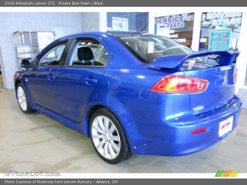 Octane Blue Pearl / Black 2009 Mitsubishi Lancer GTS