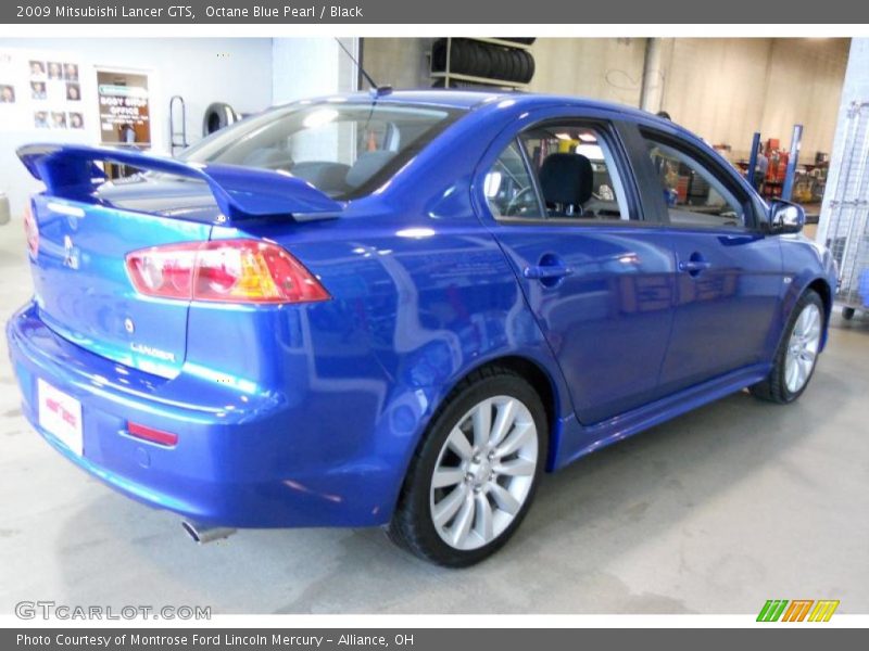 Octane Blue Pearl / Black 2009 Mitsubishi Lancer GTS