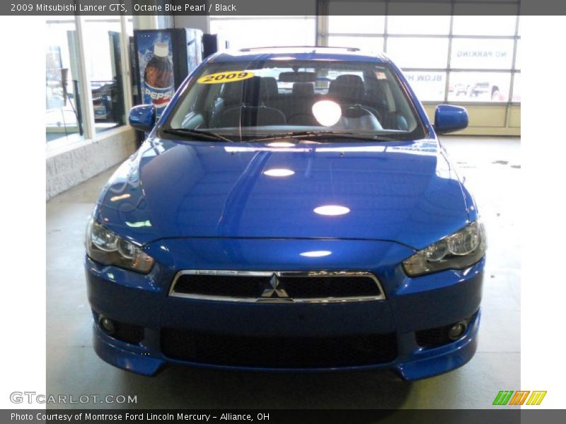 Octane Blue Pearl / Black 2009 Mitsubishi Lancer GTS