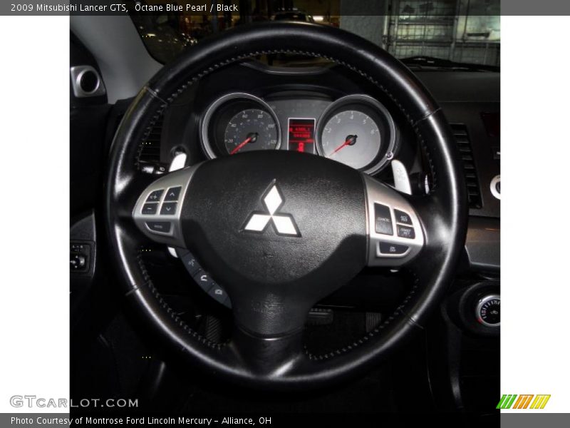 Octane Blue Pearl / Black 2009 Mitsubishi Lancer GTS