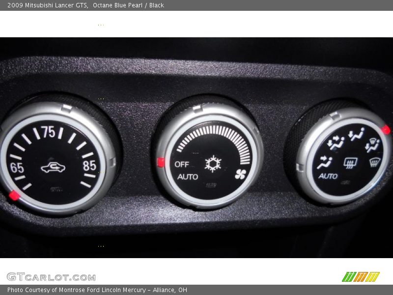 Octane Blue Pearl / Black 2009 Mitsubishi Lancer GTS