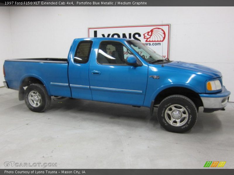 Portofino Blue Metallic / Medium Graphite 1997 Ford F150 XLT Extended Cab 4x4