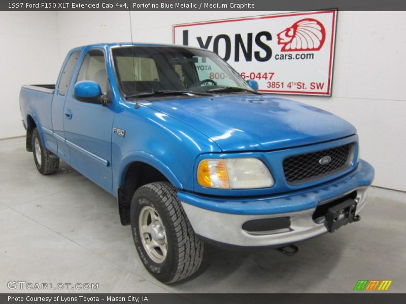 Portofino Blue Metallic / Medium Graphite 1997 Ford F150 XLT Extended Cab 4x4