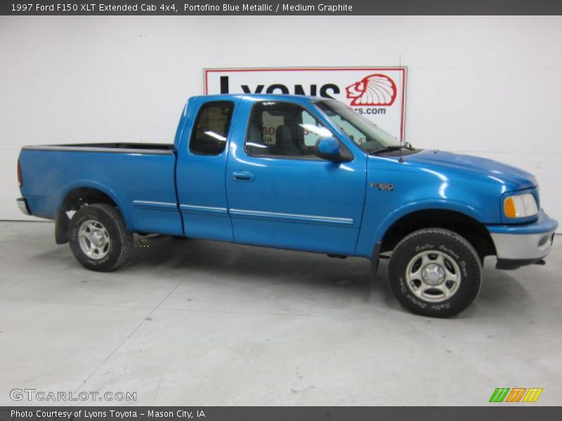 Portofino Blue Metallic / Medium Graphite 1997 Ford F150 XLT Extended Cab 4x4