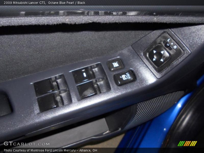 Octane Blue Pearl / Black 2009 Mitsubishi Lancer GTS