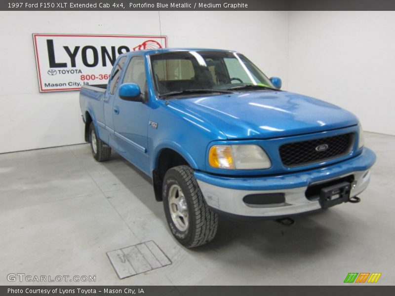 Portofino Blue Metallic / Medium Graphite 1997 Ford F150 XLT Extended Cab 4x4