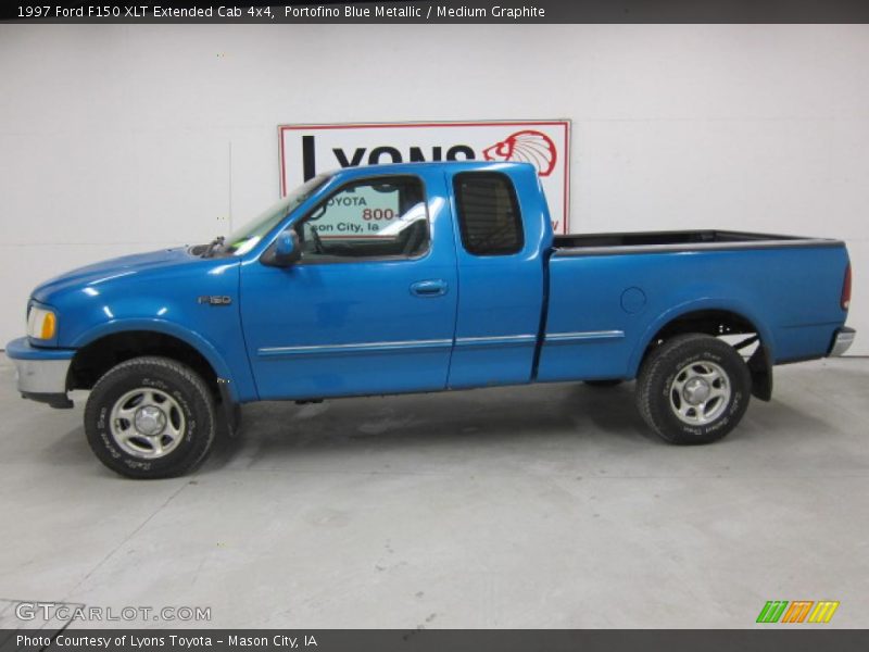 Portofino Blue Metallic / Medium Graphite 1997 Ford F150 XLT Extended Cab 4x4