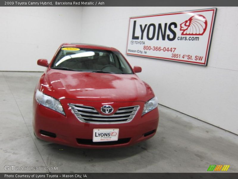 Barcelona Red Metallic / Ash 2009 Toyota Camry Hybrid
