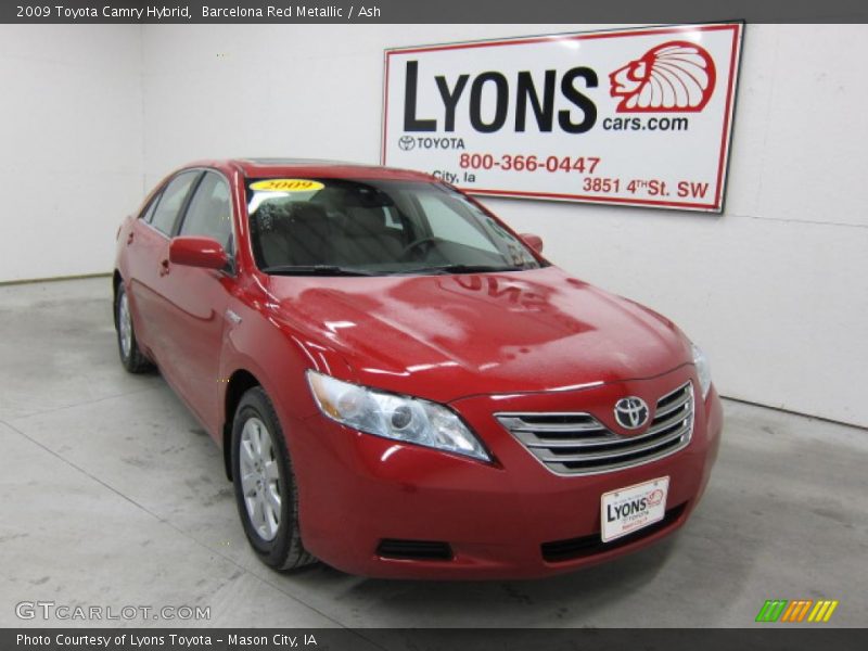 Barcelona Red Metallic / Ash 2009 Toyota Camry Hybrid