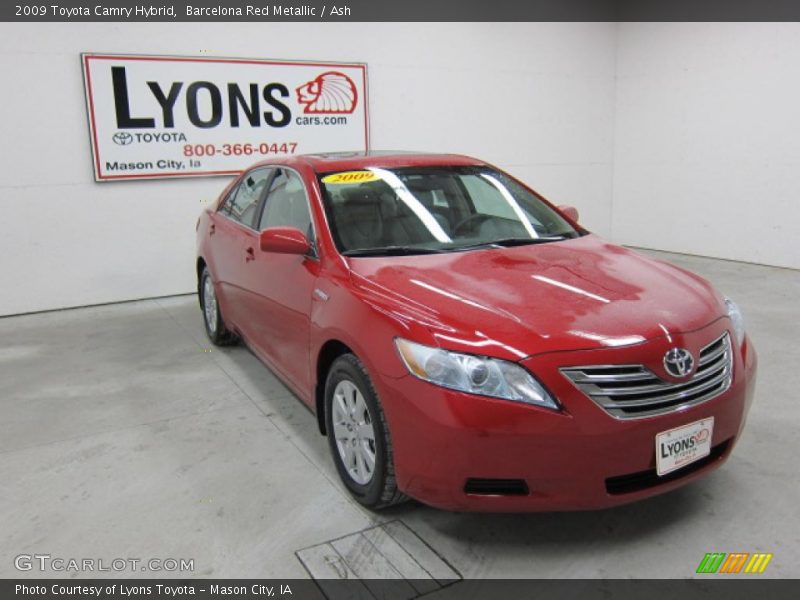 Barcelona Red Metallic / Ash 2009 Toyota Camry Hybrid