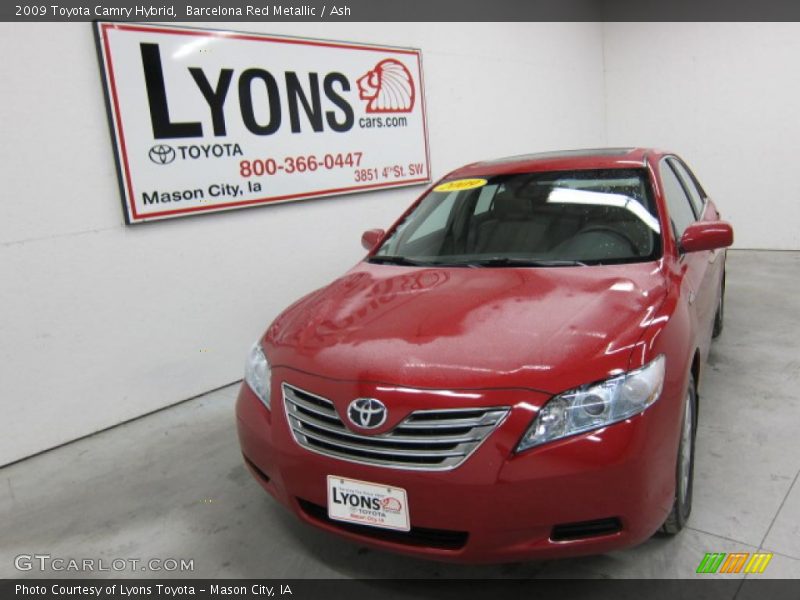 Barcelona Red Metallic / Ash 2009 Toyota Camry Hybrid