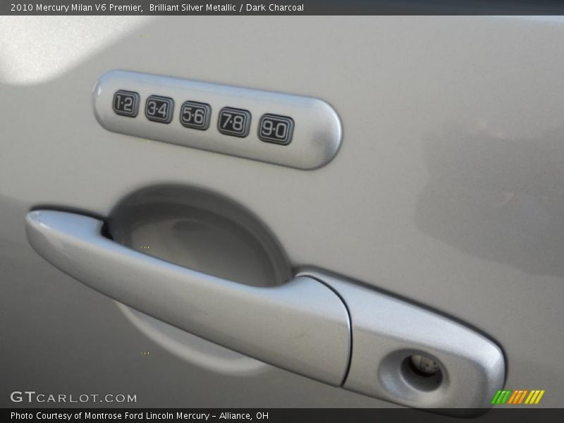 Brilliant Silver Metallic / Dark Charcoal 2010 Mercury Milan V6 Premier