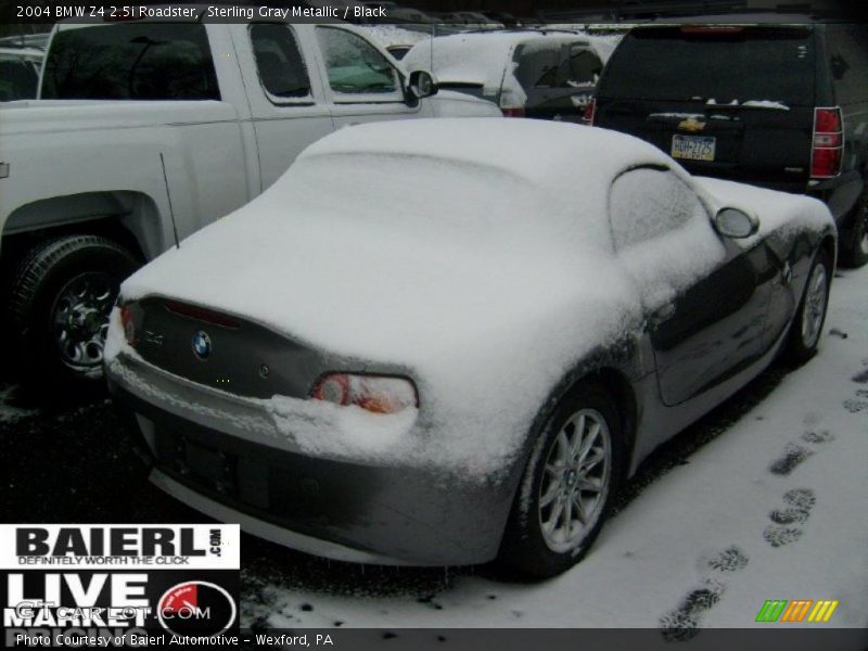 Sterling Gray Metallic / Black 2004 BMW Z4 2.5i Roadster