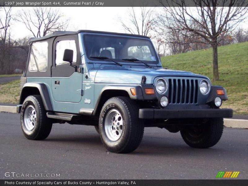 Gunmetal Pearl / Gray 1997 Jeep Wrangler Sport 4x4