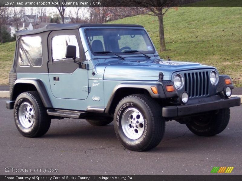Gunmetal Pearl / Gray 1997 Jeep Wrangler Sport 4x4