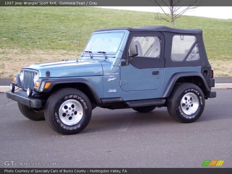 Gunmetal Pearl / Gray 1997 Jeep Wrangler Sport 4x4