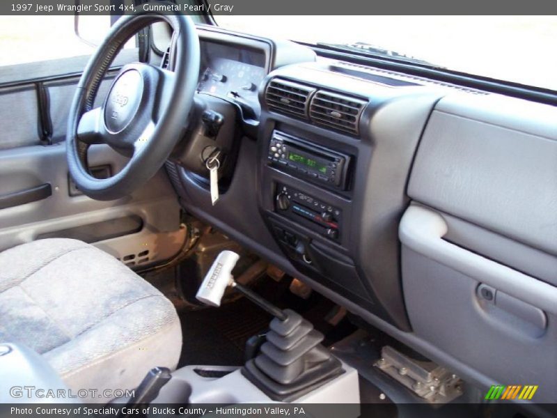 Gunmetal Pearl / Gray 1997 Jeep Wrangler Sport 4x4