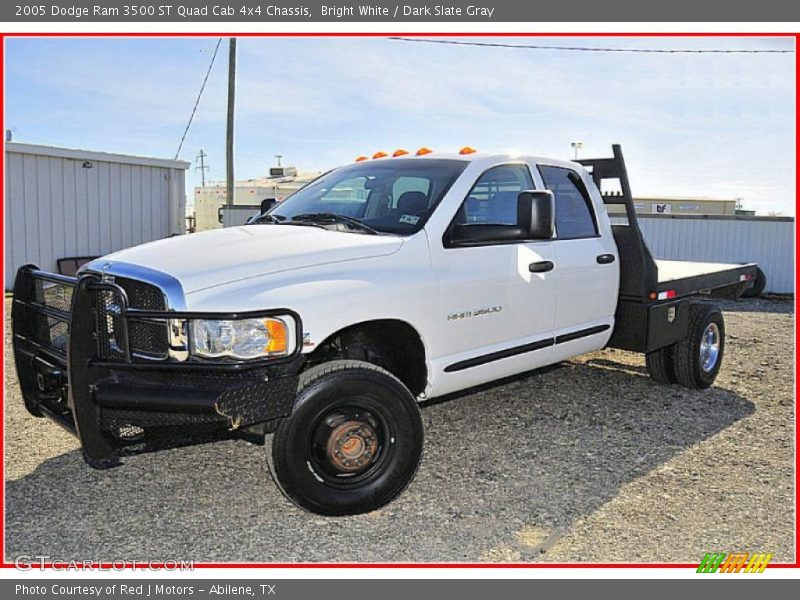 Bright White / Dark Slate Gray 2005 Dodge Ram 3500 ST Quad Cab 4x4 Chassis