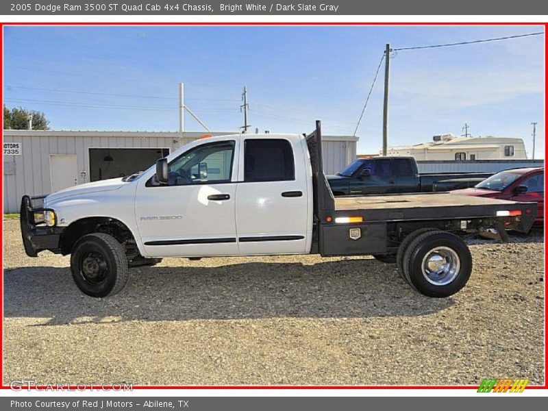 Bright White / Dark Slate Gray 2005 Dodge Ram 3500 ST Quad Cab 4x4 Chassis