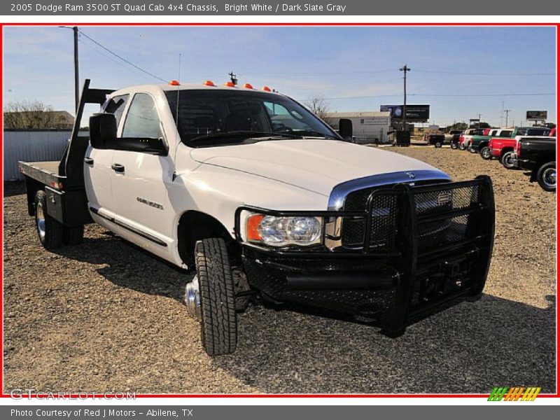 Bright White / Dark Slate Gray 2005 Dodge Ram 3500 ST Quad Cab 4x4 Chassis