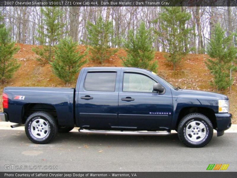Dark Blue Metallic / Dark Titanium Gray 2007 Chevrolet Silverado 1500 LT Z71 Crew Cab 4x4