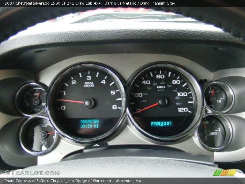 Dark Blue Metallic / Dark Titanium Gray 2007 Chevrolet Silverado 1500 LT Z71 Crew Cab 4x4
