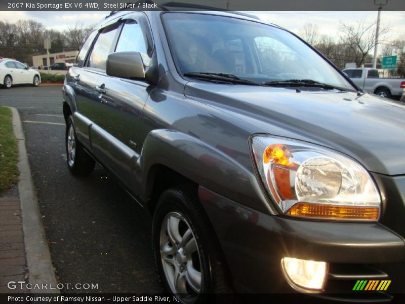 Steel Silver / Black 2007 Kia Sportage EX V6 4WD