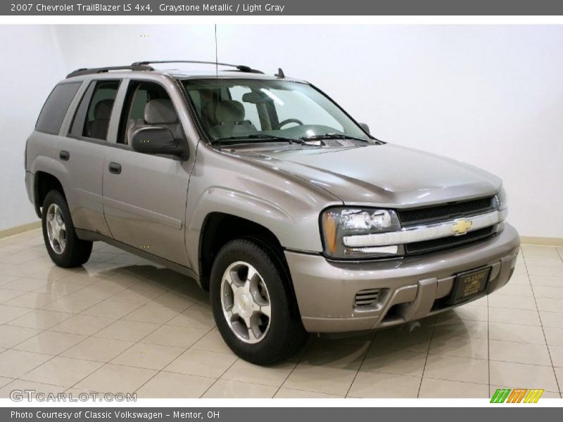 Graystone Metallic / Light Gray 2007 Chevrolet TrailBlazer LS 4x4