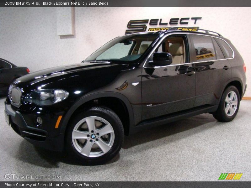 Black Sapphire Metallic / Sand Beige 2008 BMW X5 4.8i