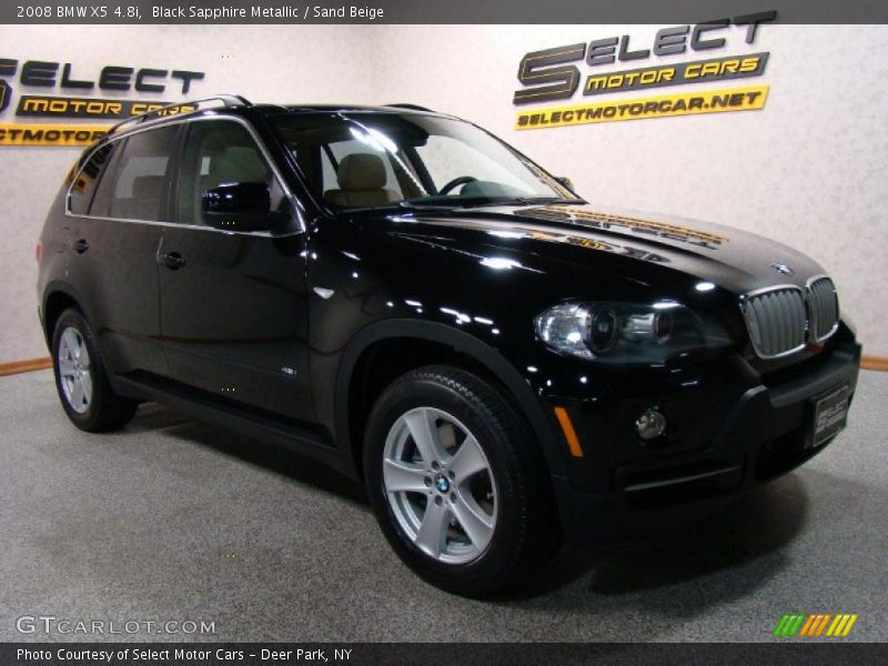 Black Sapphire Metallic / Sand Beige 2008 BMW X5 4.8i