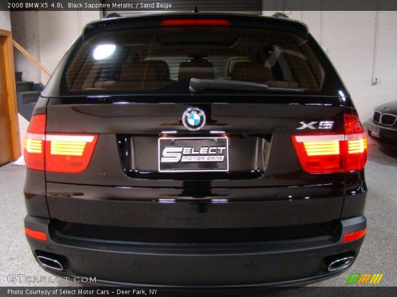 Black Sapphire Metallic / Sand Beige 2008 BMW X5 4.8i