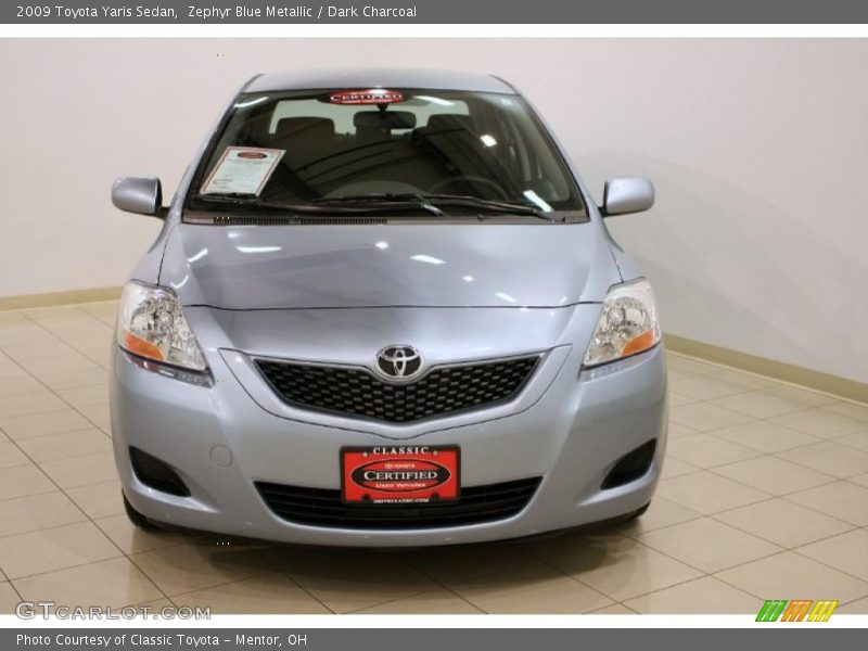 Zephyr Blue Metallic / Dark Charcoal 2009 Toyota Yaris Sedan