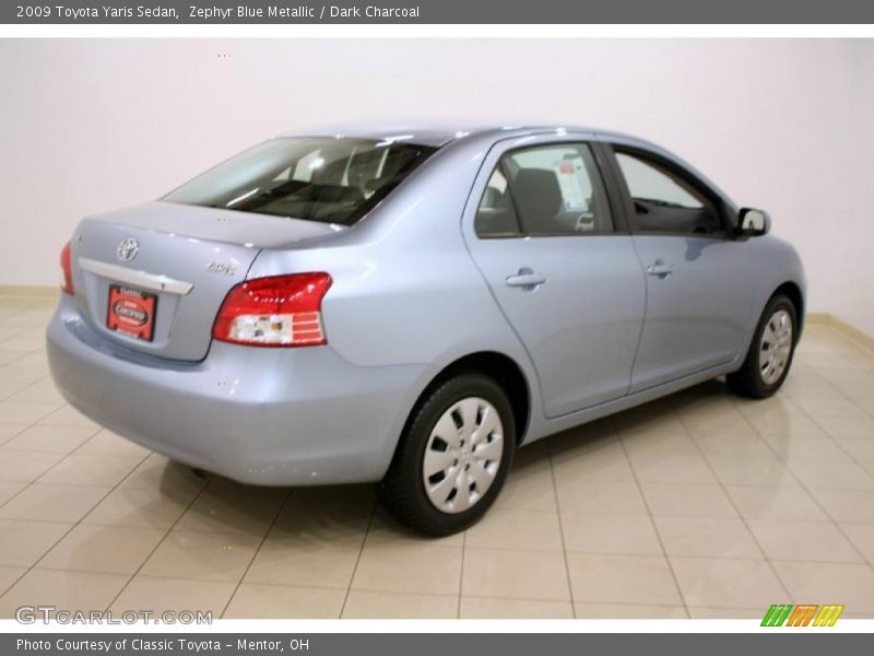 Zephyr Blue Metallic / Dark Charcoal 2009 Toyota Yaris Sedan