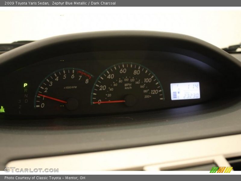 Zephyr Blue Metallic / Dark Charcoal 2009 Toyota Yaris Sedan